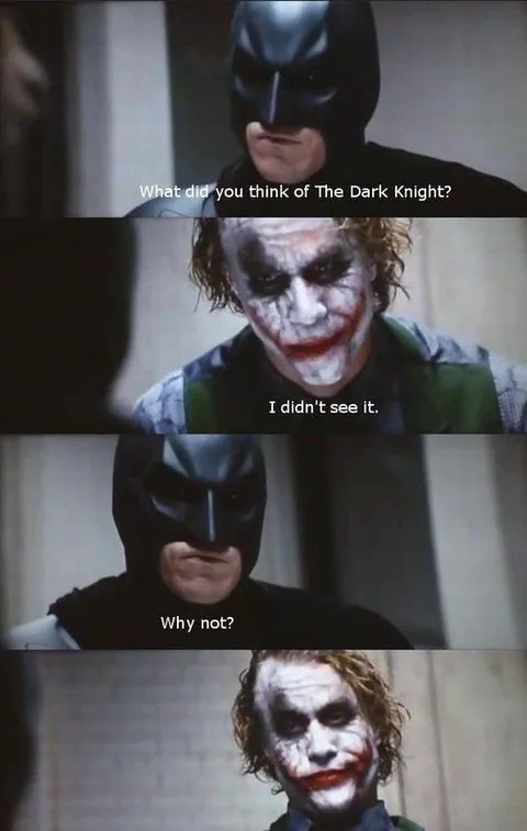 Dark Knight 4 Pane meme card