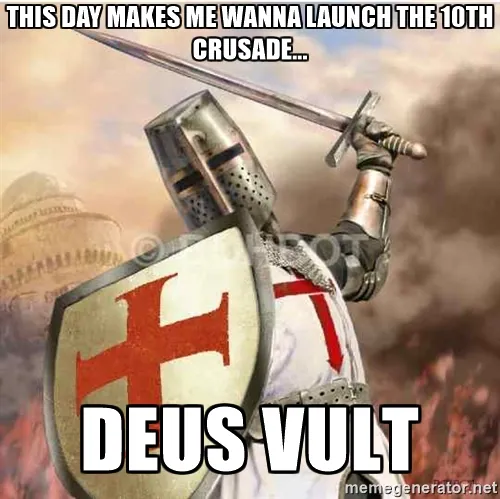 Deus Vult meme card
