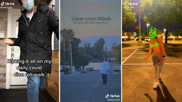 Dice Roll Walk meme card