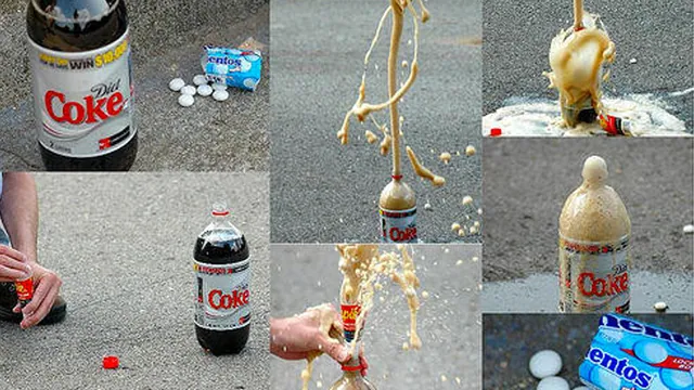 Diet Coke and Mentos meme card