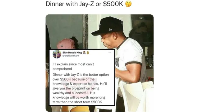 Carte meme Dinner With Jay-Z Or $500k