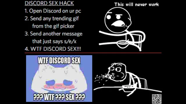 Discord Sex Hack meme card