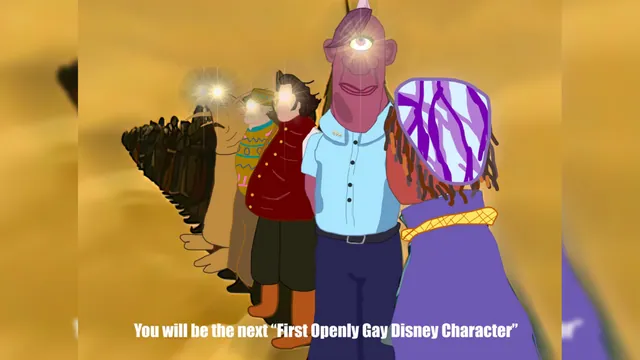 Disney's First Gay Character meme card