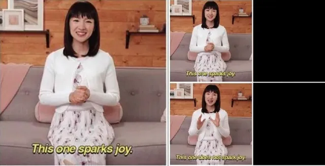 Does It Spark Joy? meme card
