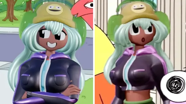 Dolly Dimpley (Smiling Friends) meme card