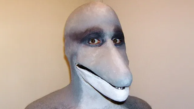 Dolphin Man meme card