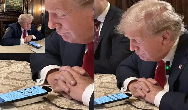 Donald Trump On The Phone With Elon Musk meme card