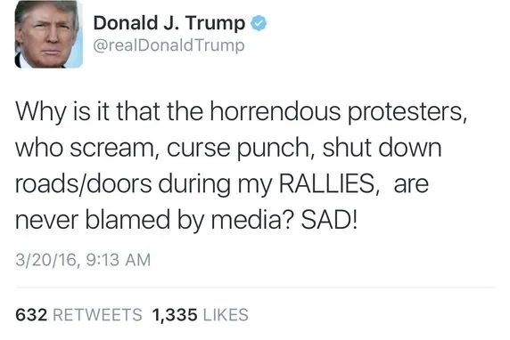 Donald Trump's "Sad" Tweets meme card