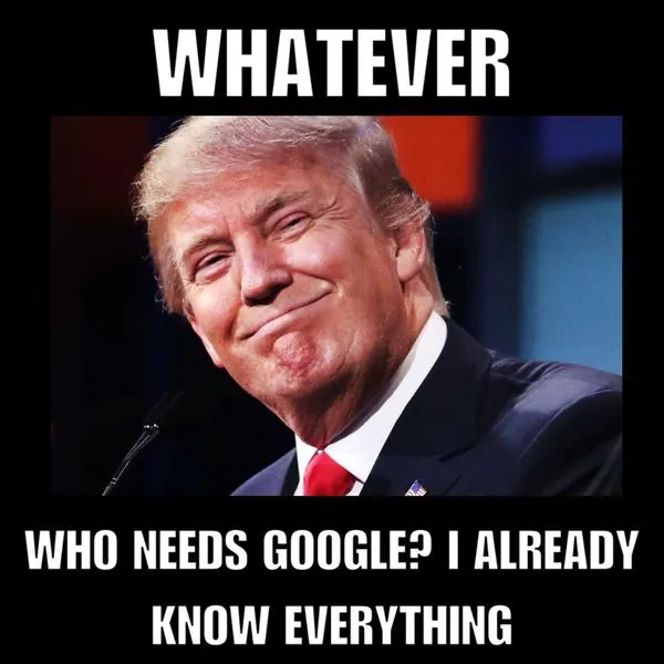 #DonaldTrumpsGoogleHistory meme card