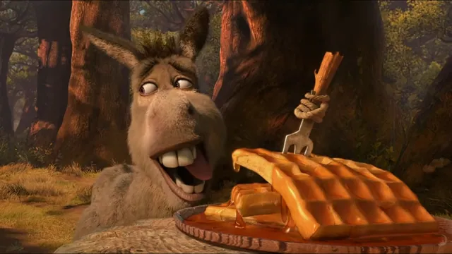 Carte meme Donkey Reaching for Waffles