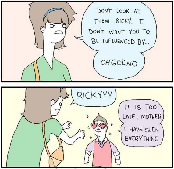 Carte meme Don’t Look at Them Ricky!