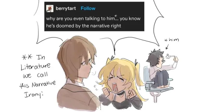 Carte meme Doomed by the Narrative