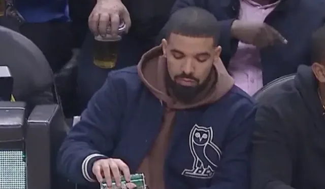 Drake's Courtside Reaction meme card