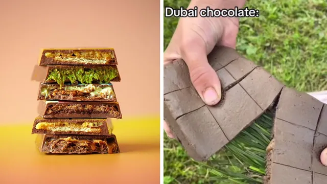 Dubai Chocolate Bar meme card