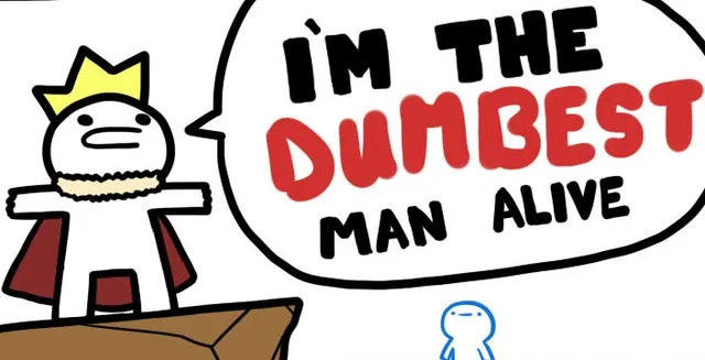 Dumbest Man Alive meme card