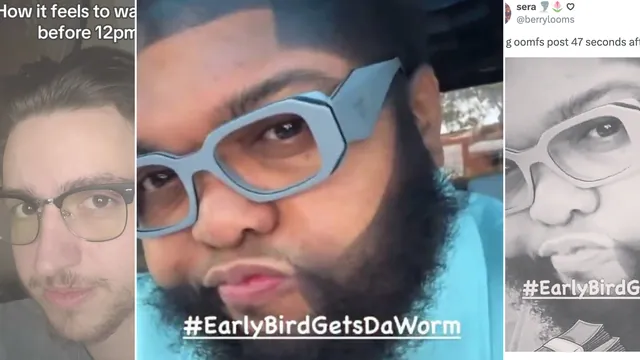 #EarlyBirdGetsDaWorm meme card