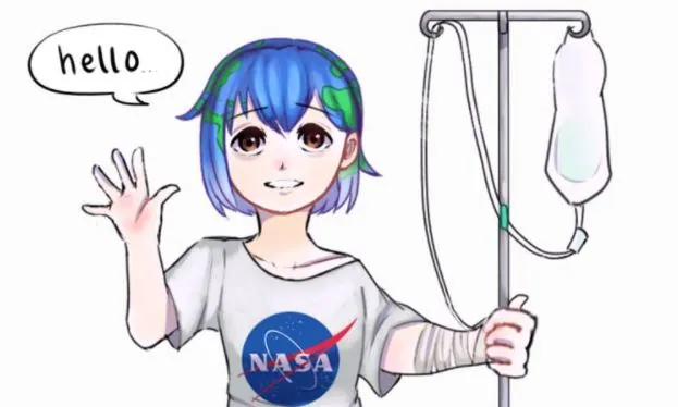 Earth-chan meme card