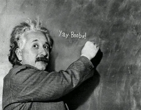 Einstein Blackboard meme card