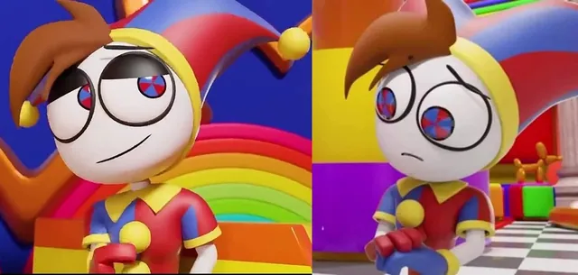 El chico que se parece mucho a Pomni meme card