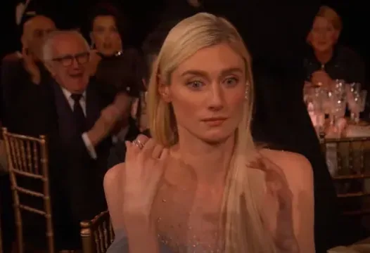 Elizabeth Debicki Standing Up meme card