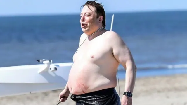 Carte meme Elon Musk Shirtless Harkonnen Photo