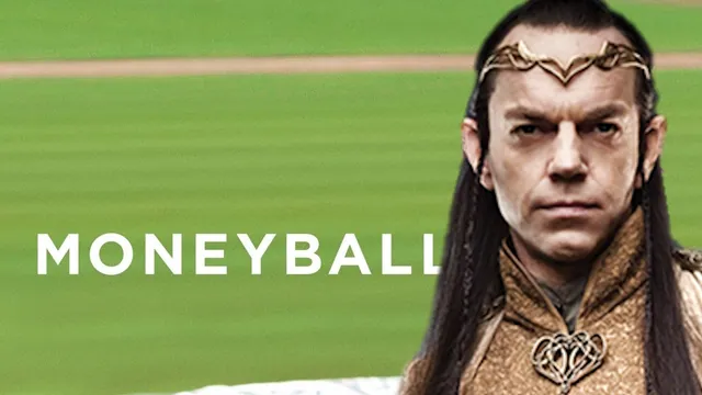 Elrond Putting Together the Fellowship Roster / Moneyball x LOTR meme card