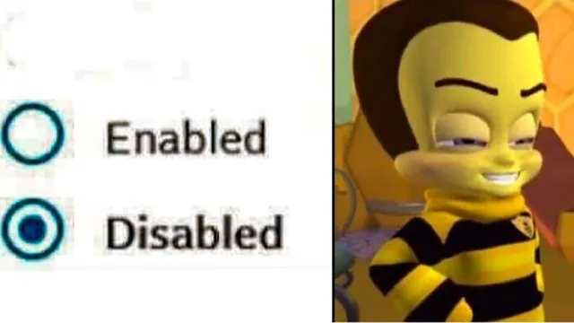 Enabled / Disabled meme card