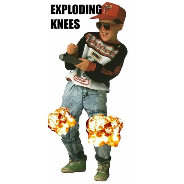 Exploding Knees meme card