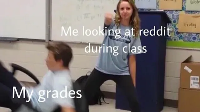 Falling Out of Chair meme card