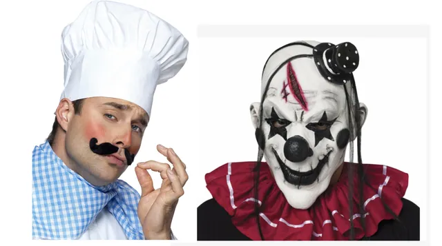 Fancy Chef / Evil Clown meme card