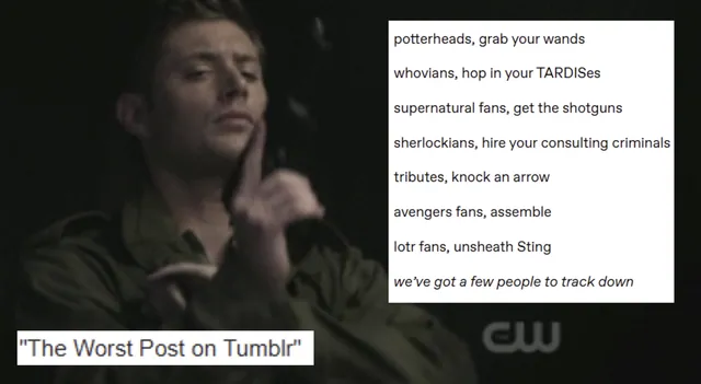 Fandoms Grab Your Weapons meme card