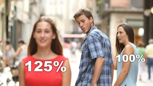 Finding a 25 Percent Better Partner meme card