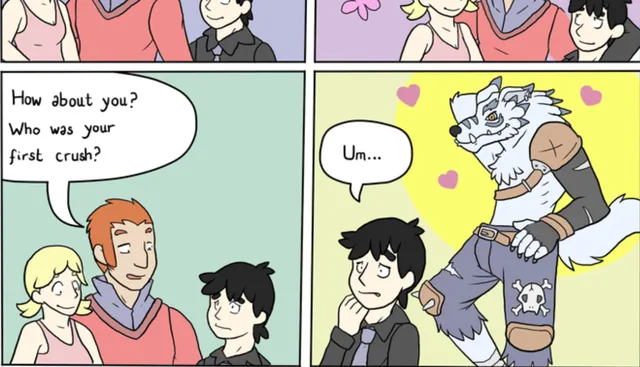 First Crush meme card