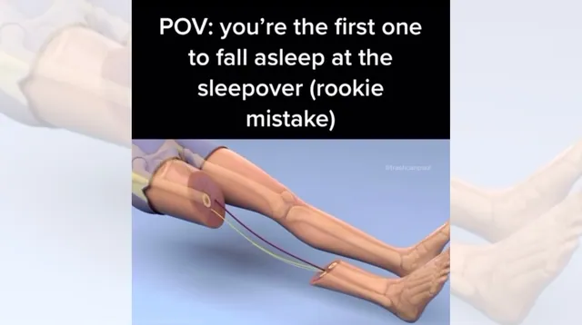First Person to Fall Asleep at the Sleepover meme card