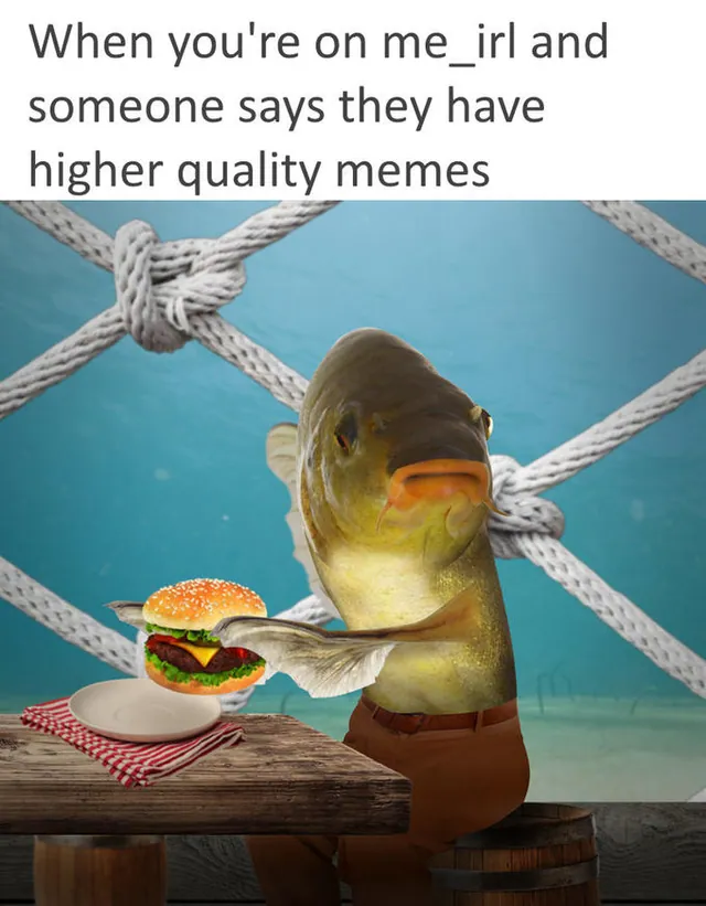Fishposting meme card
