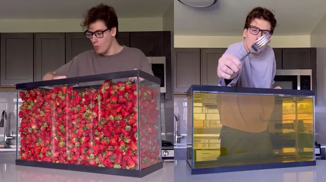 Carte meme Fishtank Strawberries Guy