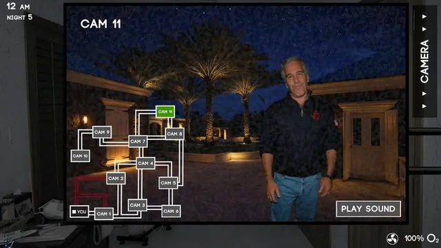 Five Nights at Epstein's meme card