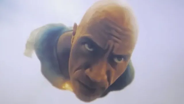 Flying Black Adam meme card