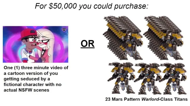 Carte meme For $50,000 You Could Purchase One Three Minute Video or X