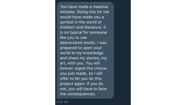 Carte meme Free Art Copypasta (You Have Made A Massive Mistake)