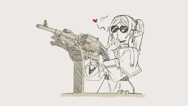Frieren / Fern With a Gun meme card