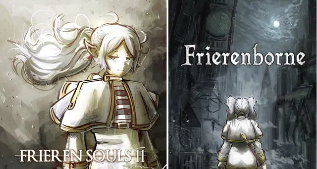 Frieren Video Game Cover Parodies meme card
