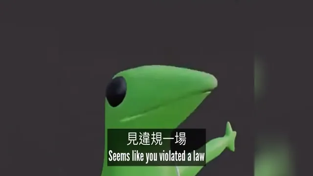 Frog Speaking Chinese meme card