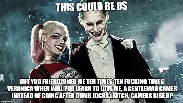 Gamer Joker / Gamers Rise Up / We Live in a Society meme card