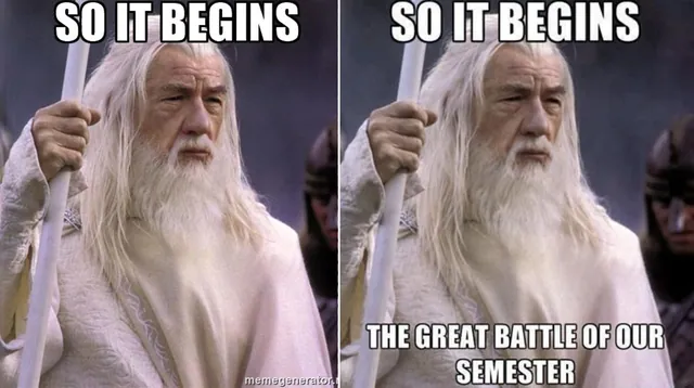 Gandalf's "So It Begins" meme card
