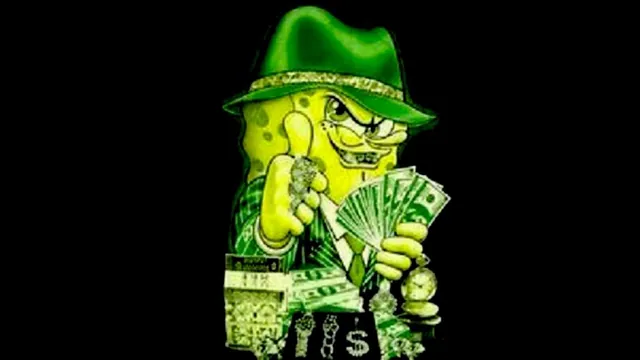 Gangster SpongeBob meme card