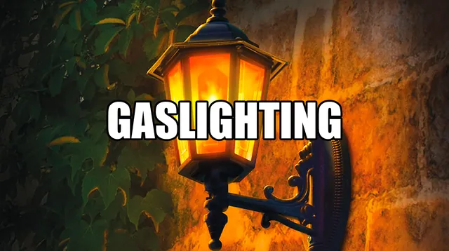 Gaslighting meme card