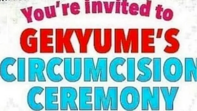 Gekyume's Circumcision meme card