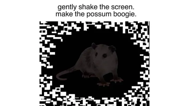 Carte meme Gently Shake The Screen, Make The Possum Boogie