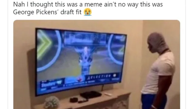 George Pickens' Drafted Reaction meme card